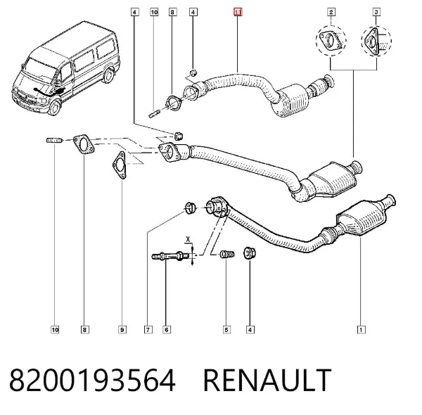 Каталізатор 8200193564 Renault (RVI)