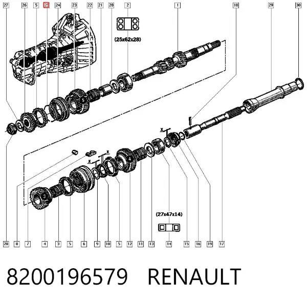 Пружина кільця синхронізатора 8200196579 Renault (RVI)