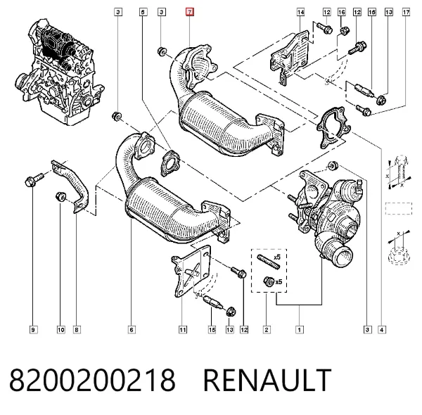 Каталізатор 8200200218 Renault (RVI)