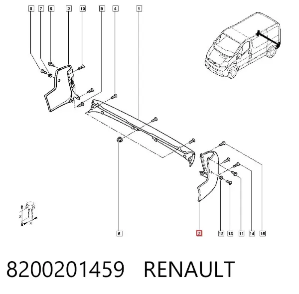Бампер задній, ліва частина 8200201459 Renault (RVI)