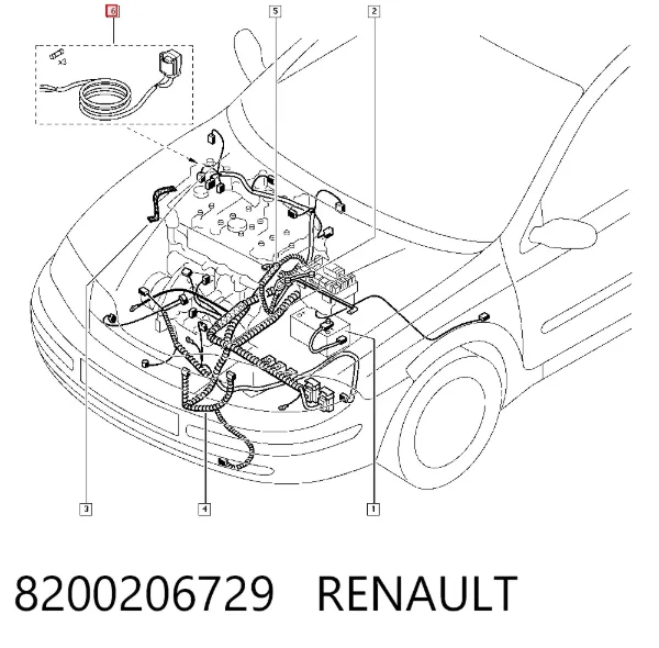 Датчик тиску палива 8200206729 Renault (RVI)