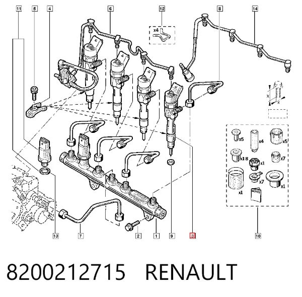 Паливні форсунки 8200212715 Renault (RVI)