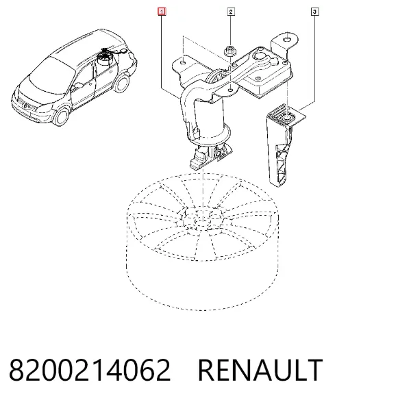 Лебідка запасного колеса 8200214062 Renault (RVI)