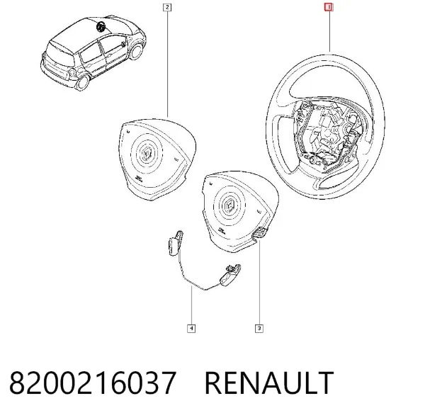 Кермо 8200216037 Renault (RVI)