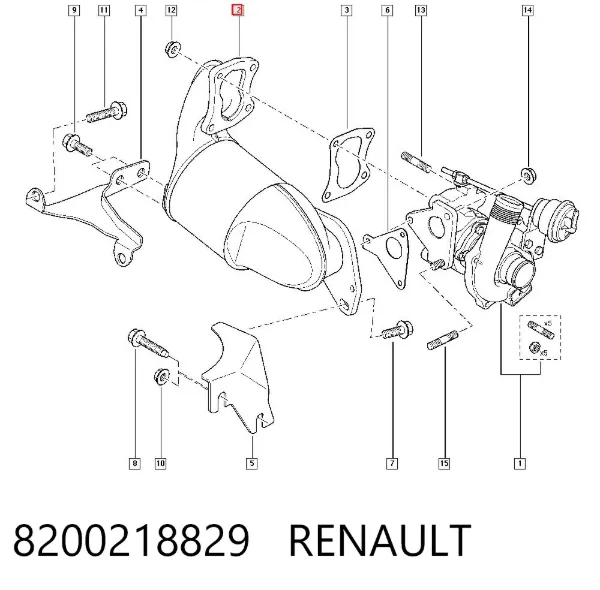 Каталізатор 8200218829 Renault (RVI)