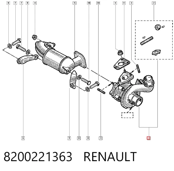 Турбіна 8200221363 Renault (RVI)