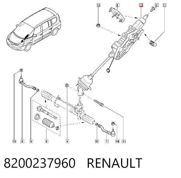 Рульова колонка Renault Espace IV