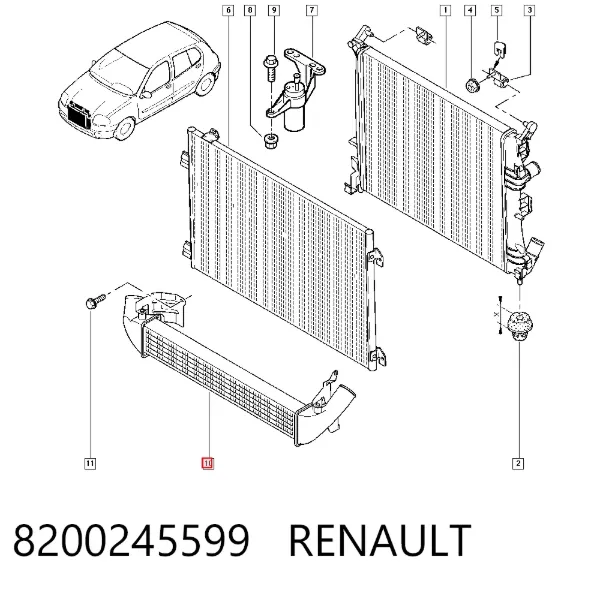 Інтеркулер 8200245599 Renault (RVI)