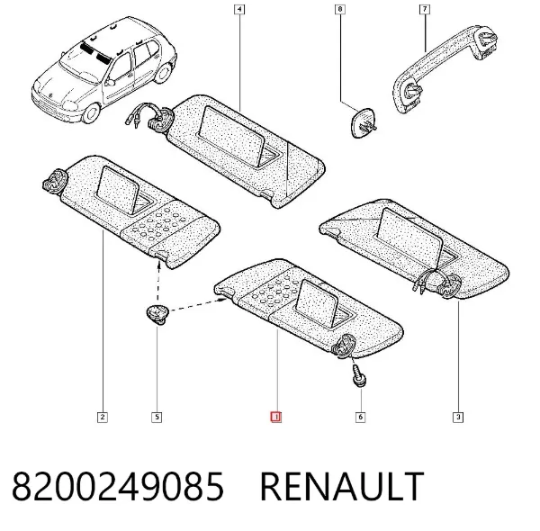 Сонцезахисний козирок 8200249085 Renault (RVI)