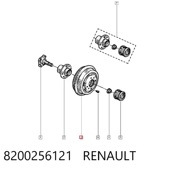 Барабан гальмівний задній 8200256121 Renault (RVI)