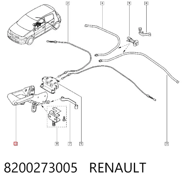 Важіль ручного гальма 8200273005 Renault (RVI)