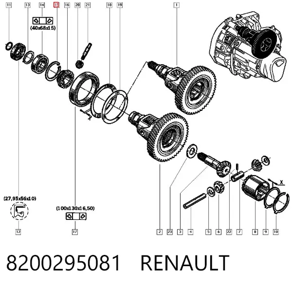 Підшипник ступиці 8200295081 Renault (RVI)