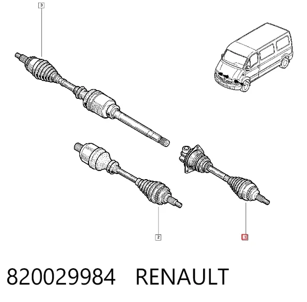 Ліва піввісь 820029984 Renault (RVI)