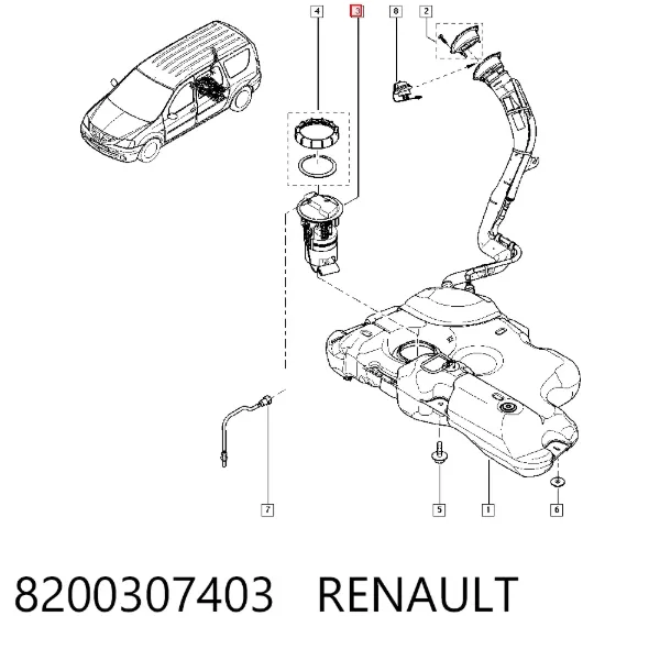 Бензонасос 8200307403 Renault (RVI)
