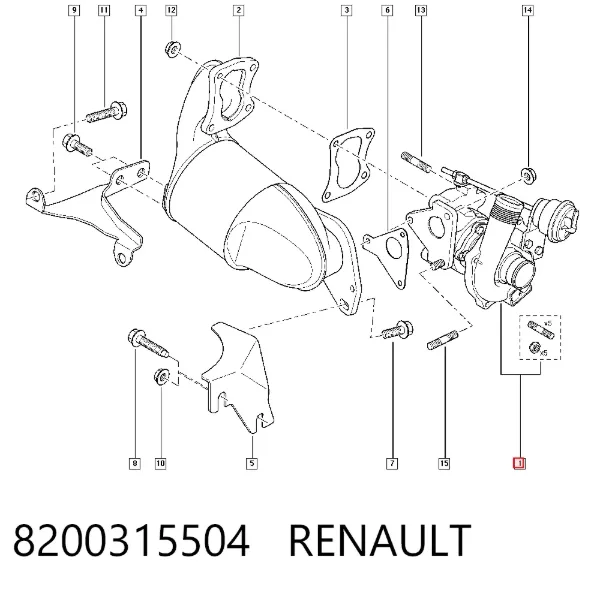 Турбіна 8200315504 Renault (RVI)