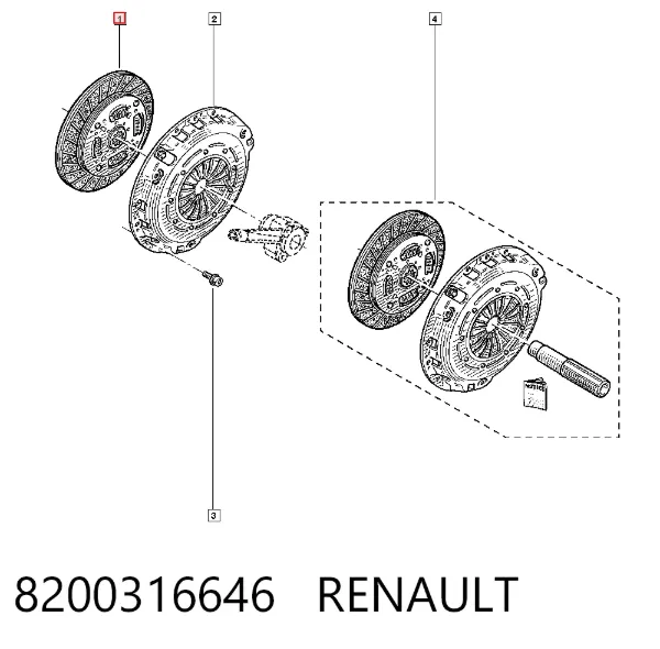 Диск зчеплення 8200316646 Renault (RVI)