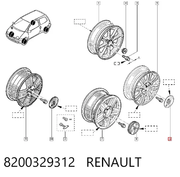 Ковпаки 8200329312 Renault (RVI)