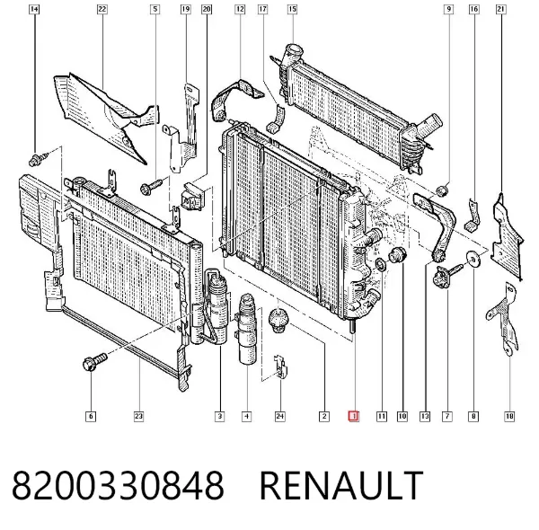 Радіатор 8200330848 Renault (RVI)