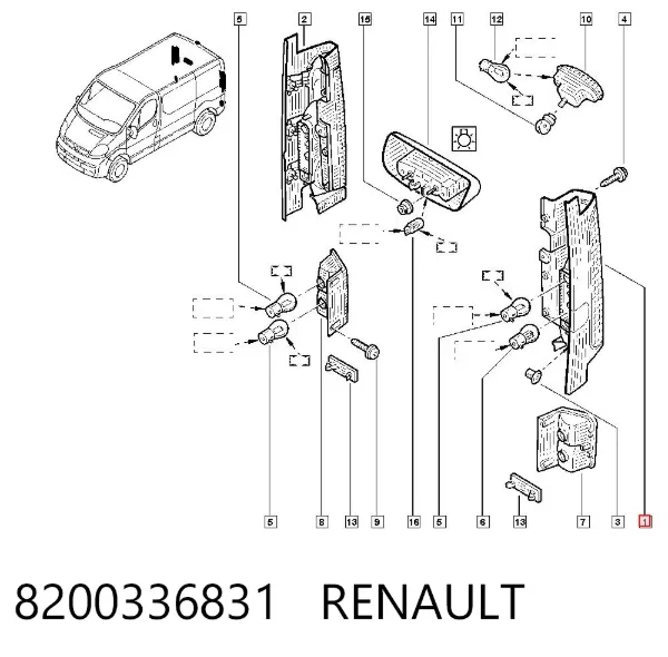 Лівий стоп 8200336831 Renault (RVI)