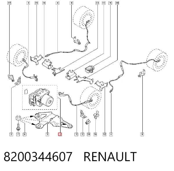 Блок АБС 8200344607 Renault (RVI)