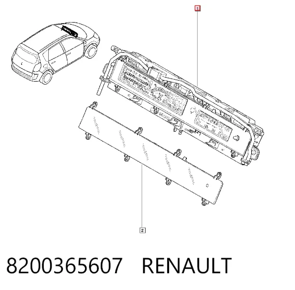 Приладова дошка-щиток приладів 8200365607 Renault (RVI)