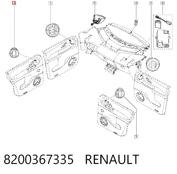 Блок управління кондиціонером 8200367335 Renault (RVI)