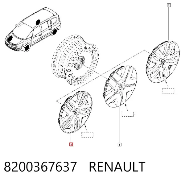 Ковпаки 8200367637 Renault (RVI)