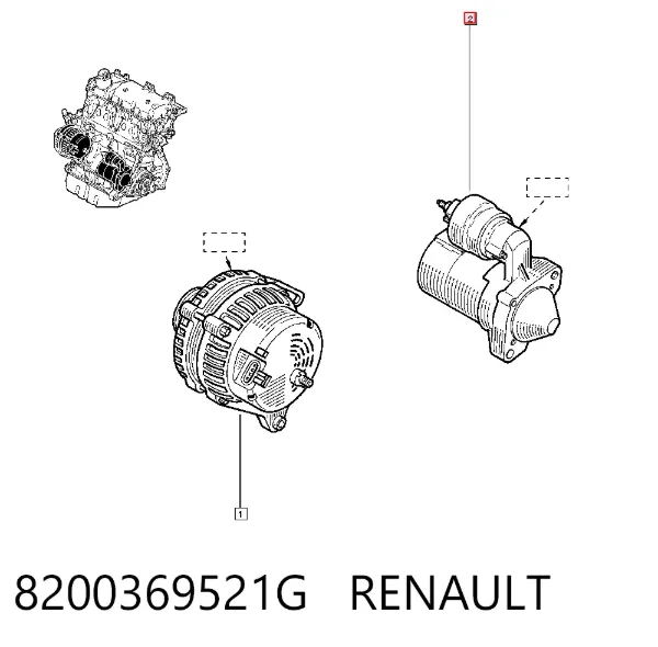 Стартер 8200369521G Renault (RVI)