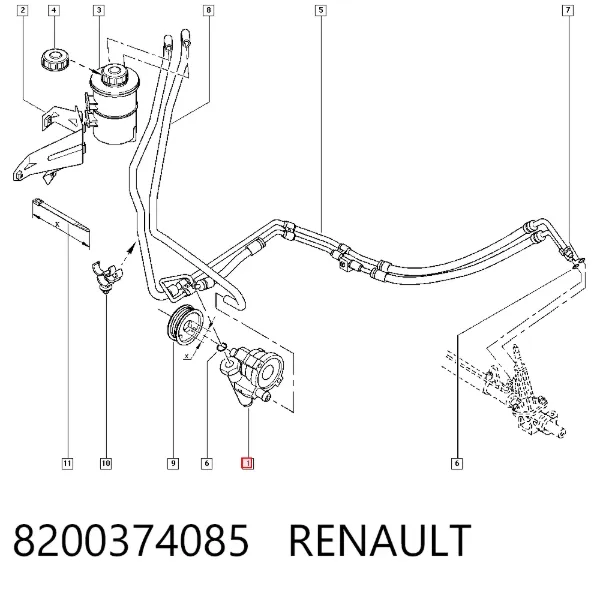 Насос ГУР 8200374085 Renault (RVI)