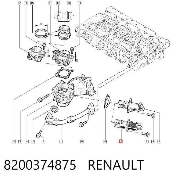 Клапан ЄГР 8200374875 Renault (RVI)