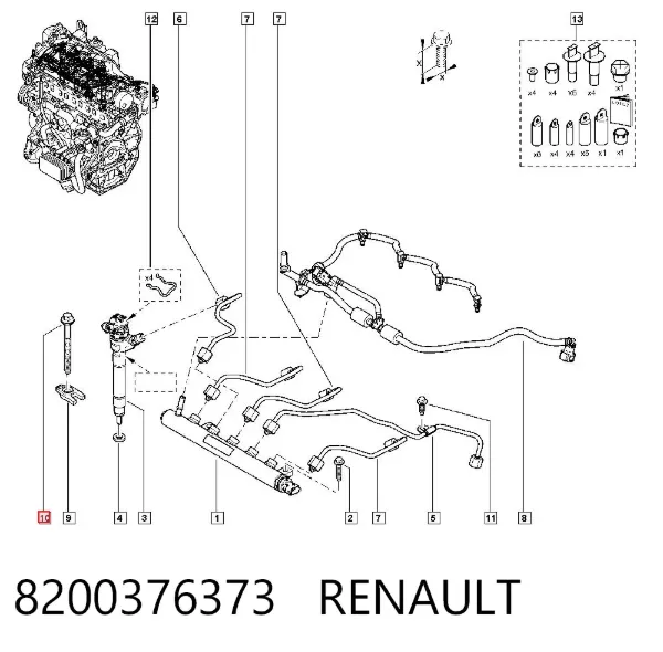 Болт кріплення форсунки 8200376373 Renault (RVI)
