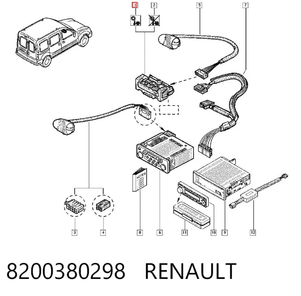 Годинник салонний 8200380298 Renault (RVI)