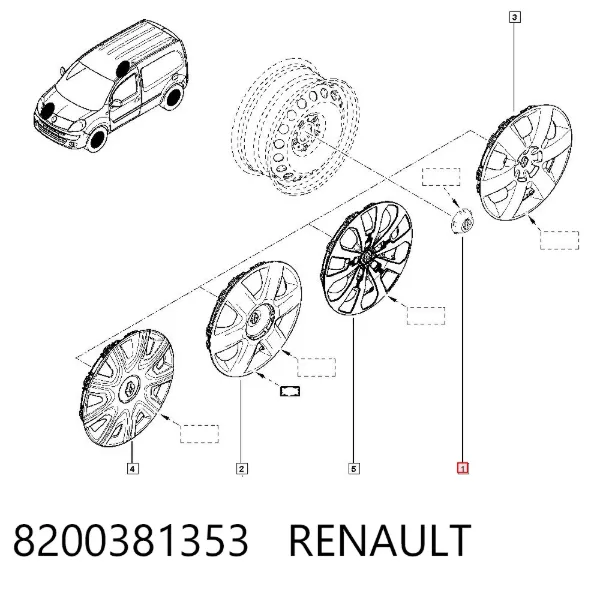 Ковпаки 8200381353 Renault (RVI)