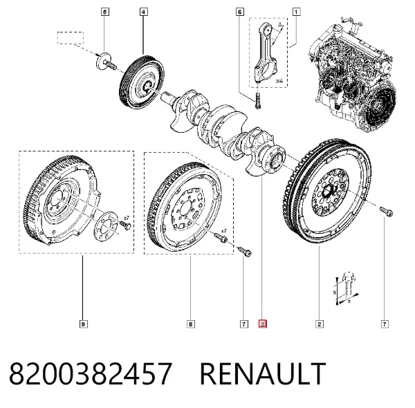 Колінвал 8200382457 Renault (RVI)