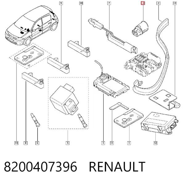 Кнопка запуску двигуна 8200407396 Renault (RVI)