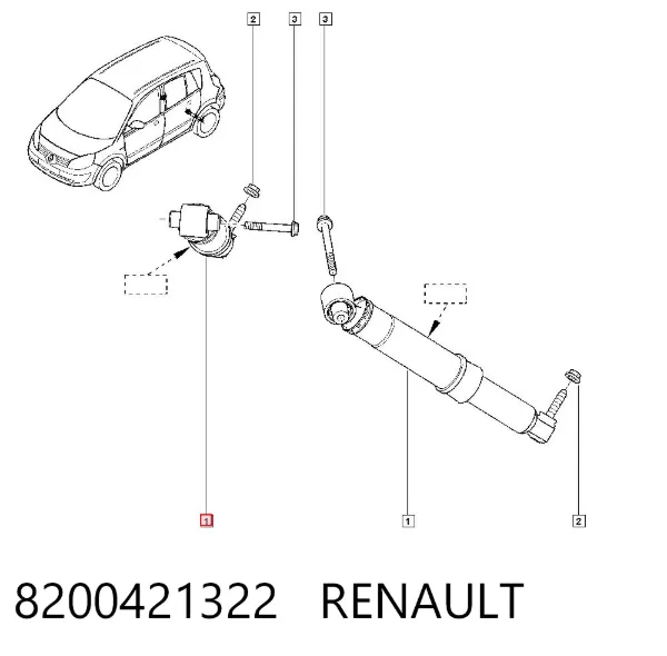 Амортизатор задній 8200421322 Renault (RVI)