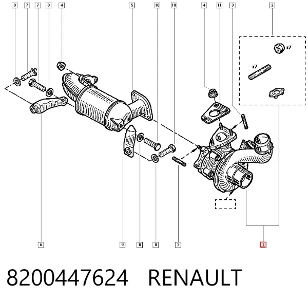 Турбіна 8200447624 Renault (RVI)