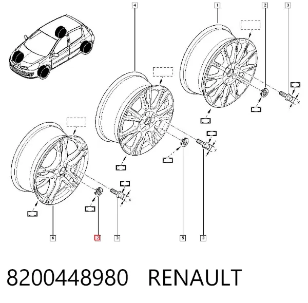Ковпаки 8200448980 Renault (RVI)