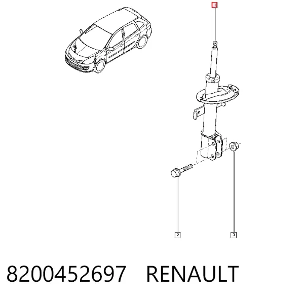 Амортизатор передній 8200452697 Renault (RVI)