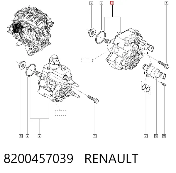 Паливний насос високого тиску 8200457039 Renault (RVI)