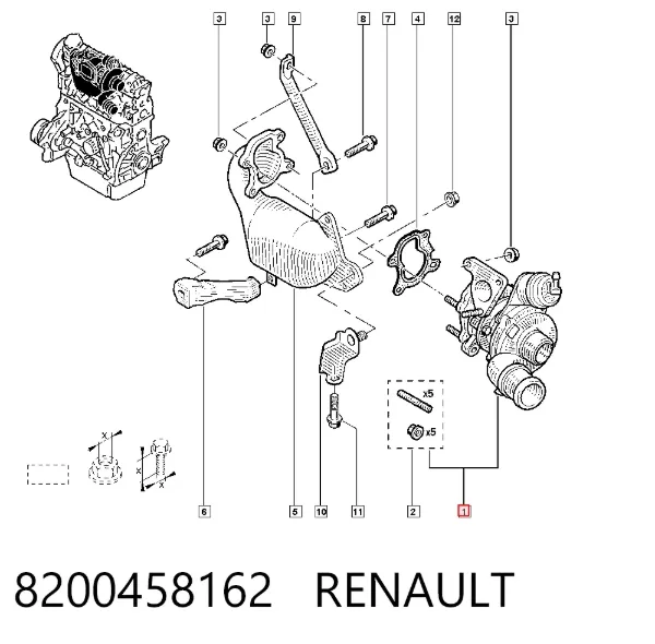 Турбіна 8200458162 Renault (RVI)