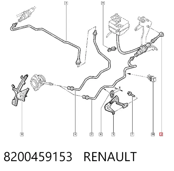 Головний циліндр зчеплення 8200459153 Renault (RVI)