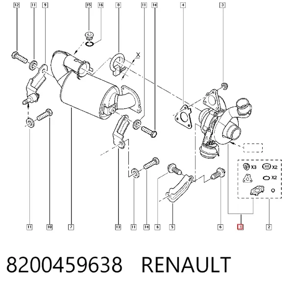 Турбіна 8200459638 Renault (RVI)