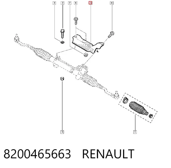 Рульова рейка 8200465663 Renault (RVI)