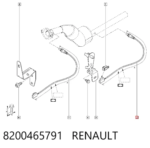 Лямбда-зонд, датчик кисню після каталізатора 8200465791 Renault (RVI)