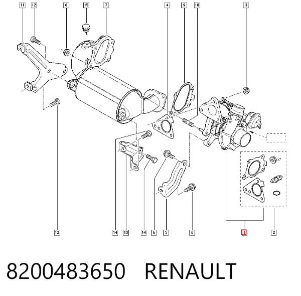 Турбіна 8200483650 Renault (RVI)