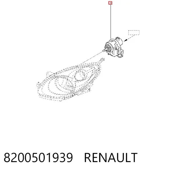 Коректор фар 8200501939 Renault (RVI)
