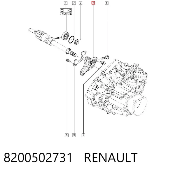 Опора підвісного підшипника передньої піввісі 8200502731 Renault (RVI)