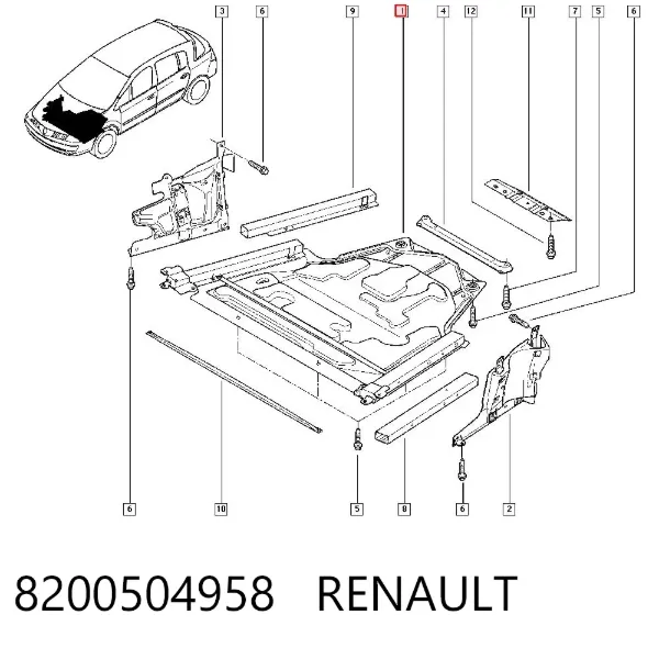 Захист двигуна 8200504958 Renault (RVI)