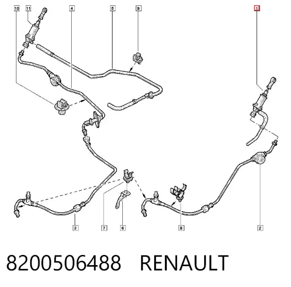 Головний циліндр зчеплення 8200506488 Renault (RVI)